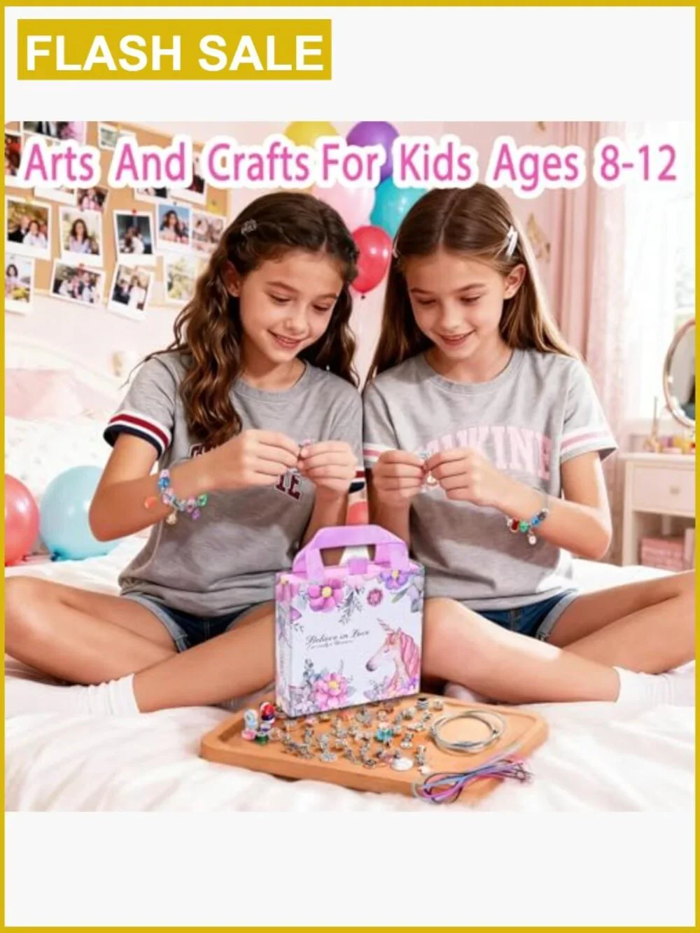 Charm Bracelet Making Kit for Girls 6-12 Unicorn Jewelry Craft